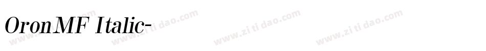 OronMF Italic字体转换